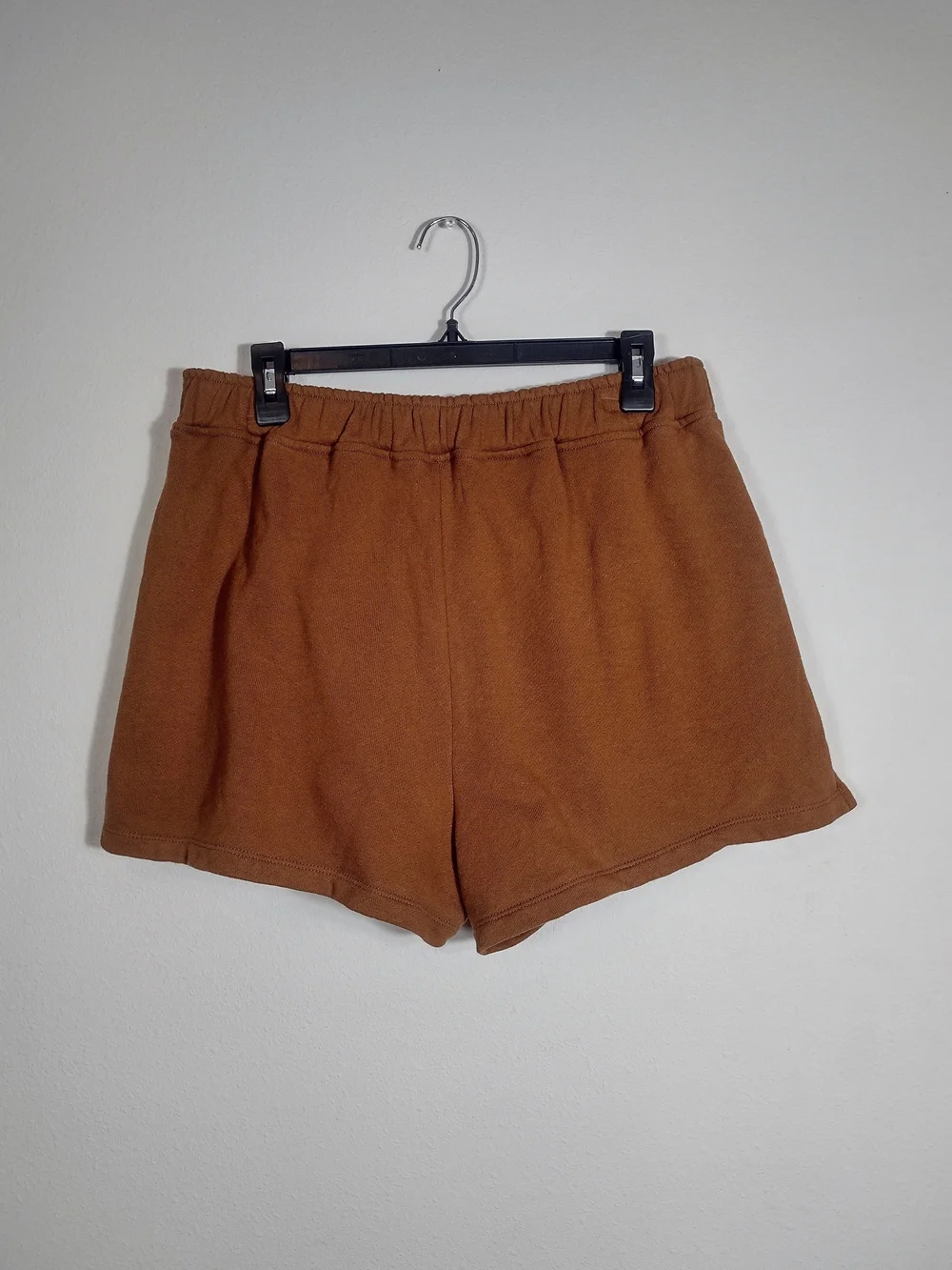 Madewell Front Pocket Cotton-Hemp Pull On Sweatshorts Dried Acorn Orange Brown